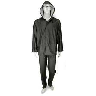 GALAXY Comfort Plus 500 Αδιάβροχο Κοστούμι PU με Κουκούλα Μαύρο No M