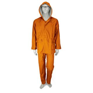 GALAXY Comfort Plus 503 Αδιάβροχο Κοστούμι PU με Κουκούλα Πορτοκαλί No M