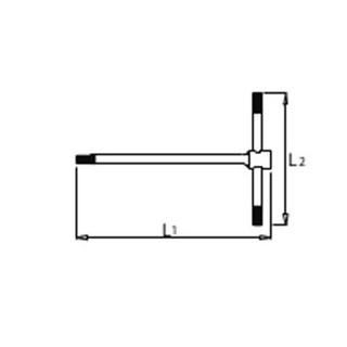 UNIOR Κλειδί ALLEN με Μεταλλική Λαβή Ταφ - 193HX2 3,5mm