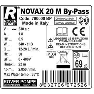Αντλία INOX ROVER POMPE NOVAX 20 M BY-PASS 0,5Hp 102189