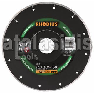 RHODIUS LD 1 Δίσκος Κοπής Πλακιδίων - Γρανίτη - Πέτρας TOP LINE Φ 115 303101