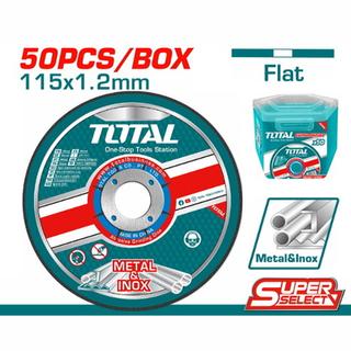 TOTAL TAC22111550 Δίσκος Κοπής INOX - Μετάλλου 115x1.2mm  σε Πλαστικό Κουτάκι 50 τεμαχίων