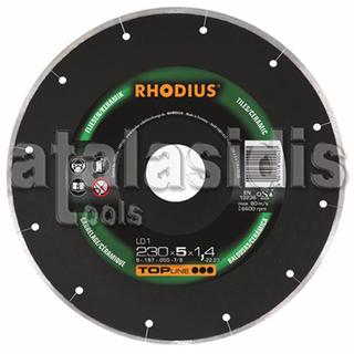 RHODIUS LD 1 Δίσκος Κοπής Πλακιδίων-Γρανίτη-Πέτρας TOP LINE Φ 125 303102