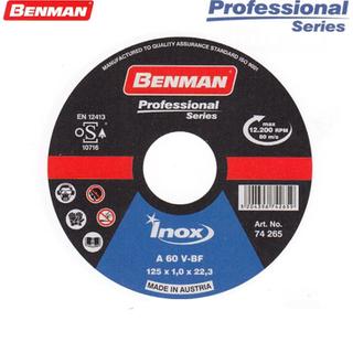 BENMAN 74265 Δίσκος Κοπής Inox Professional 125X1.0  A60 V-BF