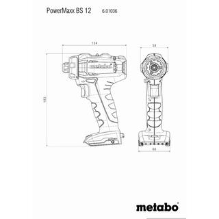 Metabo 12 Volt Δραπανοκατσάβιδο Μπαταρίας PowerMaxx BS 12 Set 60103687
