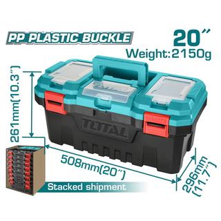 TOTAL TPBX0201 Πλαστική Εργαλειοθήκη 20" με Πλαστικά Κουμπώματα