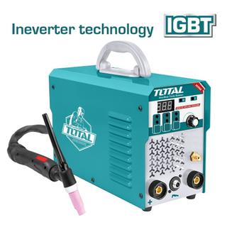 TOTAL TIG1601 Ηλεκτροκόλληση  Inverter TIG / MMA  230V / 160A με Αέριο