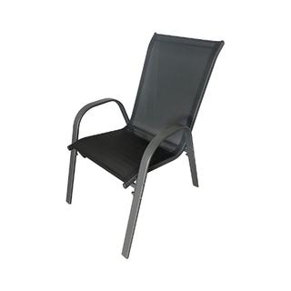 Καρέκλες εξωτερικού χώρου, 2x1 TEXTILENE Γκρι, 54x72x90cm, Σετ 4τεμ BSP1130 052944