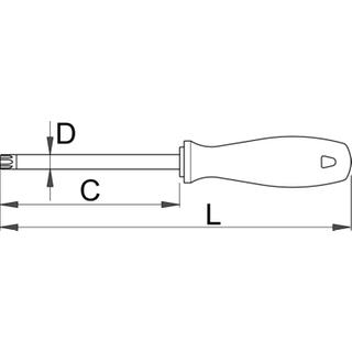 UNIOR Κατσαβίδι LSI SUPER με Προφίλ TX - 62111 T 10 X 80