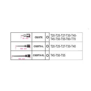 BETA 923E-TX/C18 1/2" Συλλογή με 18 Καρυδάκια με Μύτη για Βίδες Torx σε Πλαστική Κασετίνα