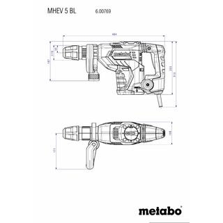 Metabo Ηλεκτρικό Κατεδαφιστικό Πιστολέτο MHEV 5 BL SDS-max 60076950